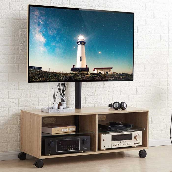 moveable 4 shelf tv stand with mount