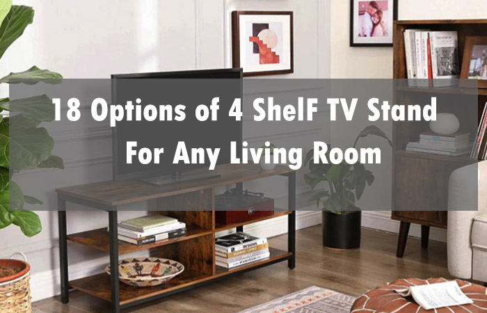 4 shelf tv stand for any living room
