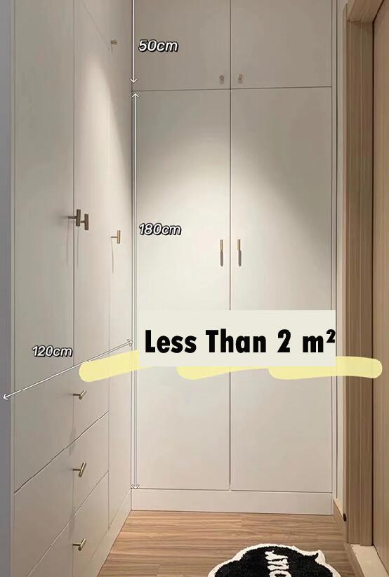 walk in closet with modern style for 4x4 space