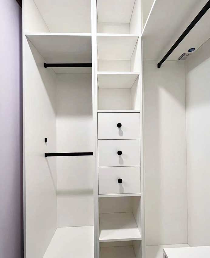 4x4 walk in closet with more hanging space