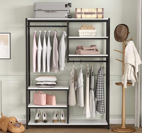 Tribesigns freestanding closet organizer with MDF shelf