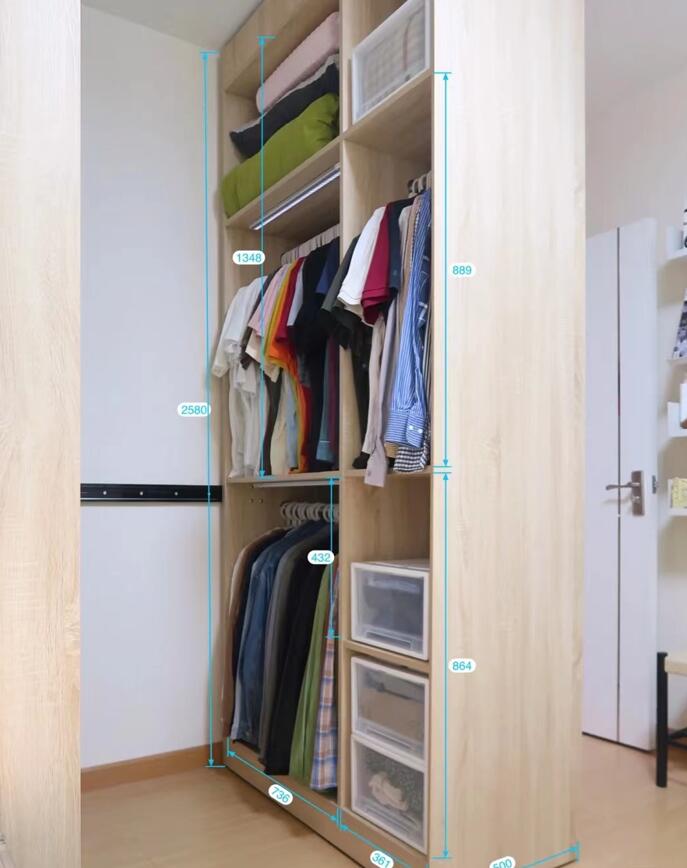 moveable 4x4 walk in closet size
