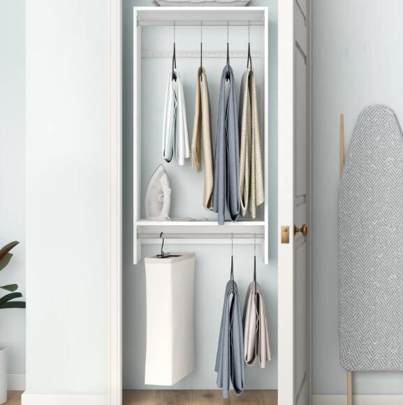 dotted line double hanging closet