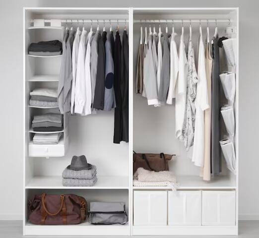 white double hanging wardrobe