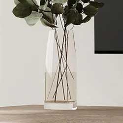 trapezoide glass vase for living room