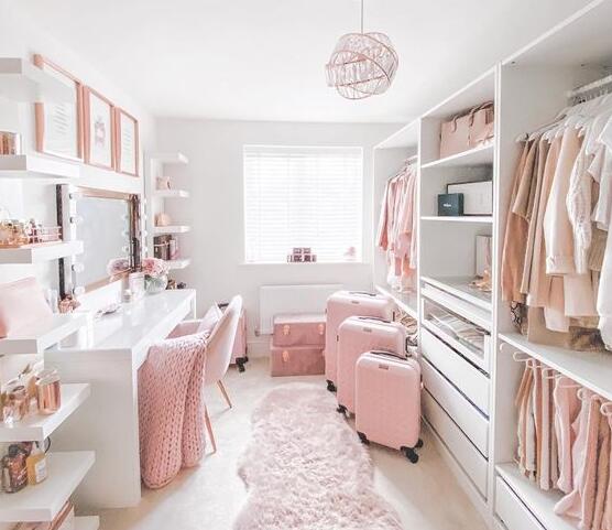 pinky walk in closet dresser ideas for girls
