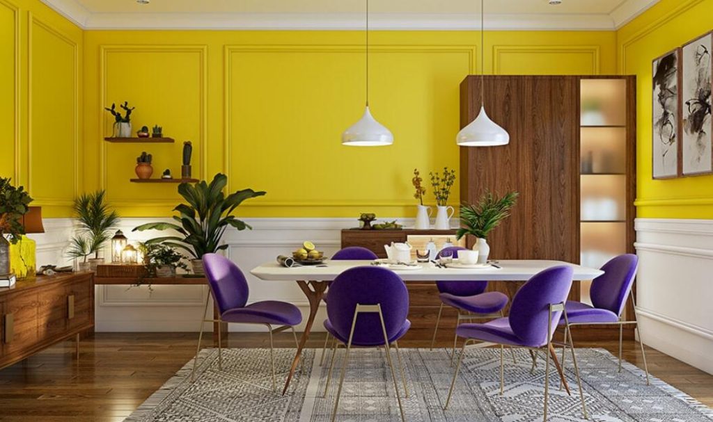 choose warm feng shui color for dining room